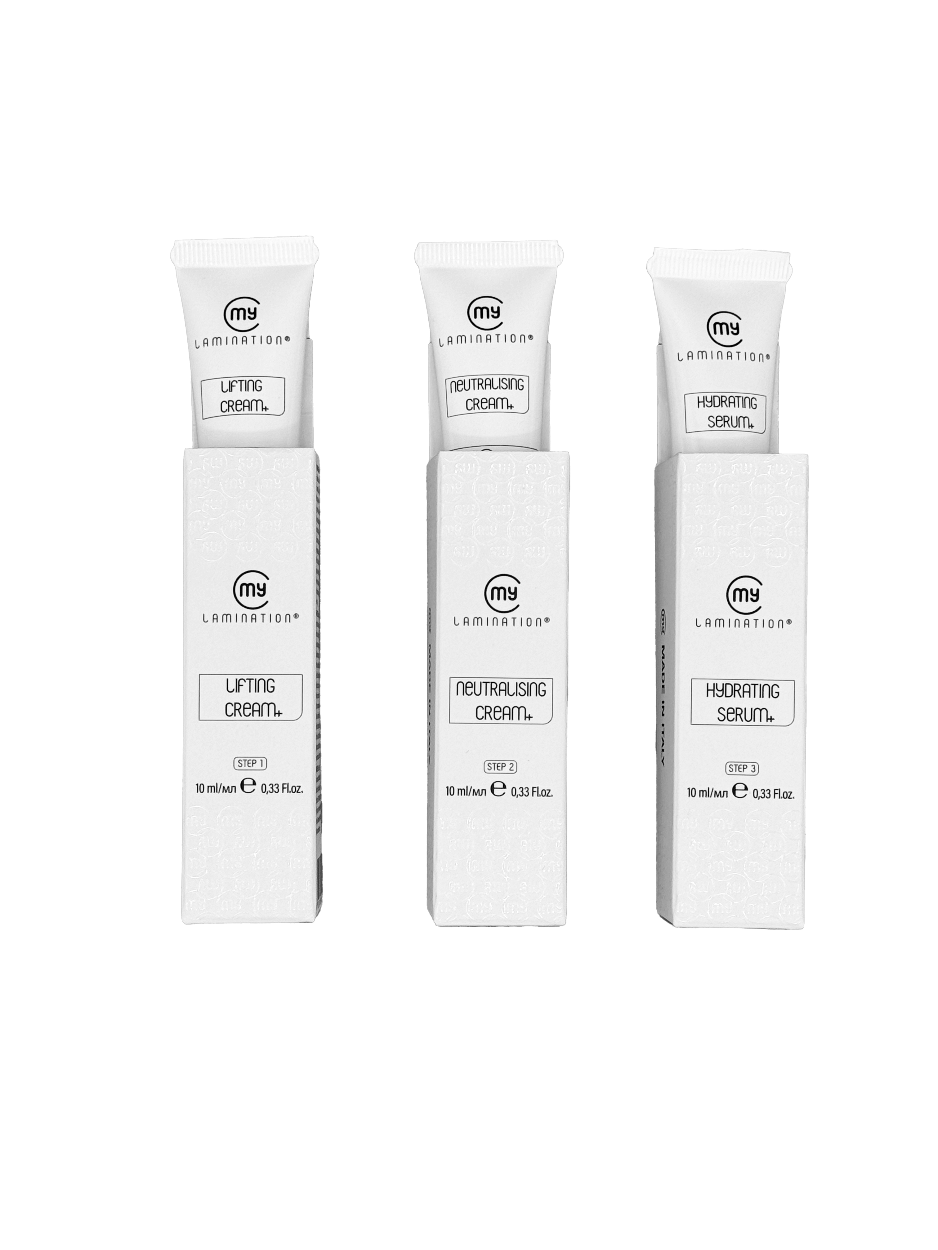 My Lamination Kit in Tubes, Step 1, 2 and 3 in 10ml tubes