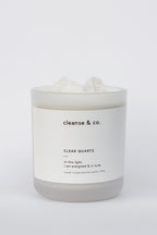 Cleanse and Co Clear Quartz Intention Candle - Energised & In Tune 400g