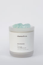 Cleanse and Co Aquamarine Intention Candle - Confident & Calm 400g