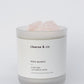 Cleanse and Co Rose Quartz Intention Candle - Loved & Worthy 400g