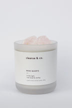 Cleanse and Co Rose Quartz Intention Candle - Loved & Worthy 400g