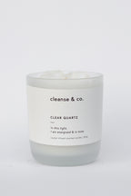 Cleanse and Co Clear Quartz Intention Candle - Energised & In Tune 200g